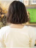 ■シースルーバング黒髪小顔ウェーブミディアム612戸頭20代30代