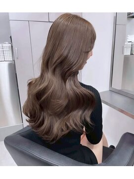 14666暗髪ミルクティーベージュオリーブカラー髪質改善ロング