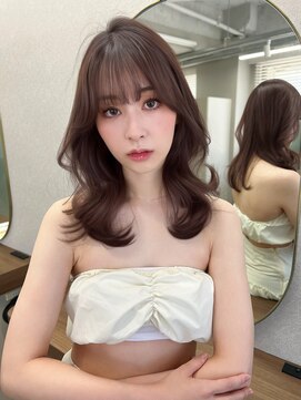 ボタン ハカタ(VOTAN hakata) 【ろみおStyle】ブラウンカラー/レイヤーカット