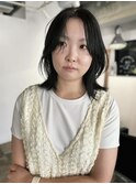 緩め透明感カラーボブ