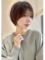 ロンドプロフィール 浦和(Lond profil)&nbsp;Lond.海気　暗めカラー　グランマッシュ　ショートパーマ