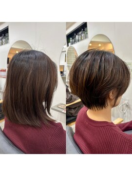 メモリーズ 銀座(Memories) 大人可愛い20代30代40代ふんわりショートボブ癖毛ショート/加藤