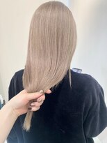 Magico天神レイヤーカット/ダブルカラー/ブリーチ/ブリーチなしダブルカラー/髪質改善 ダブルカラー/ケアブリーチ/ミルクティーベージュ/レイヤー/天神