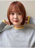 ショートボブ 顔周りカット 前髪 ハイトーンボブダブルカラー