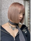 ハッシュボブくびれボブレイヤーボブ切りっぱなしボブハイトーン