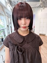 カシェル トウキョウ(Cashel Tokyo) ボブ ブリーチなしラベンダー ステップカット 姫カット レイヤー