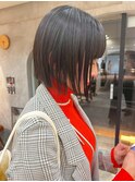 ミルクティーブロンド/ダークブルー/デジタルパーマ/千葉駅