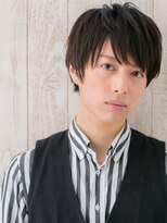 モッズヘア メン 上尾東口店(mod's hair men)&nbsp;20代30代斜めバング決まるダークブラウンメンズショートW上尾
