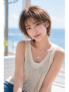 ランソ 成田店(RUNSO) ナチュラルショート×シースルーバング