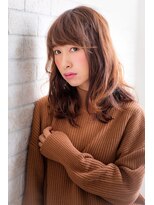 ヘアーアートシフォン 池袋西口店(Hair art chiffon)&nbsp;グレージュ&スポンテニアスなフリンジバングのマッシュミディ