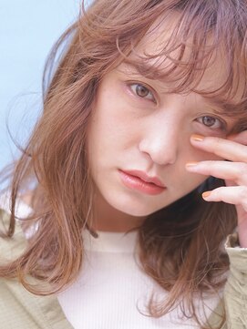 パール(PearL) 《PearL》透け感セミディ♪ピンクベージュ