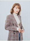 簡単スタイリング☆ベージュカラー☆ナチュラルボブ