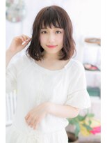 ミック ヘアアンドメイク アップ 駒込店(miq Hair&Make up) ほんのり揺らめく♪ブラウンピンクカラーエアリーボブ