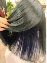 エーガール美容室(A-girl)&nbsp;インナーカラー(ブルー)