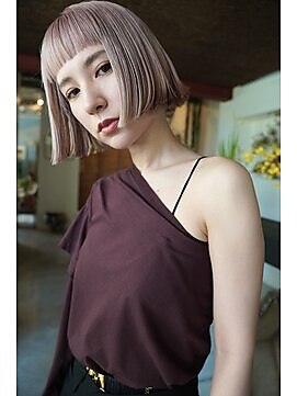 チクロヘアー(Ticro hair) 【Ticro大石】ホワイトピンク/ボブ