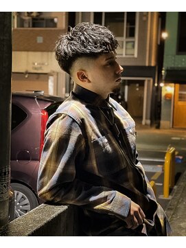 メンズサロン ゴールド 名古屋(GOALD) メンズパーマ フェードカット ツイストスパイラル 名古屋