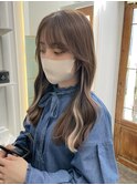 『インナーカラーエクステ』自然な仕上がり 10代20代 表参道