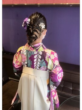 アビリティ ヘアー(ability hair) 卒業式　ボブベース編み込みアップスタイル