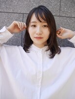 シュシュ(shushu)&nbsp;小顔ワンカールボブ/ダークベージュ【有海一生】前髪あり/30代