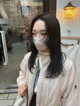 アクアオモテサンドウ(ACQUA omotesando) ☆ロングウルフカットレイヤーカット透明感カラー暗髪カラー