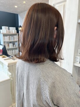 キャアリー(Caary) 福山人気caaryイルミナカラーショコラブラウン愛され鎖骨ミディ