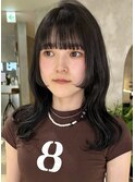 ロング顔周りレイヤーカット小顔カット艶髪20代30代40代