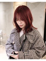 ローレン(LOREN)&nbsp;黒髪/ボブルフ/ネビージュ/小顔/ワンレン/栄/髪質改善/前髪