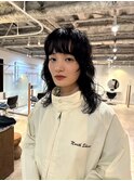 薬院大通大人ショートボブウルフレイヤーパーマイルミナ髪質改善