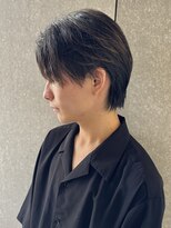 ニアウ 太田店(Niau)&nbsp;メンズミディアムセンターパートウルフニュアンスパーマ太田足利