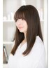 【美髪ストレート】カット+お顔まわり縮毛矯正+プレTr ￥8140