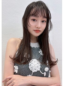 ホフ 大阪心斎橋店(F.O.F) オリーブベージュショートミニボブグレージュブリーチレイヤー