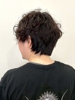 ミナト(minato)&nbsp;長め艶出しニュアンスパーマ【大人世代/メンズカット】