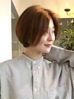 サン 白金台(SUN)&nbsp;前髪長めの丸みショートボブ20代30代40代