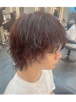 アッシュ 浦安店(Ash)&nbsp;メンズウルフ×波巻きスパイラルツーブロック波巻きツイスパMIX