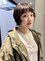 フィルムス 表参道(FILMS)&nbsp;ラテグレージュ顔周りレイヤーボブ韓国巻き結べるレイヤーカット