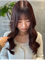 ムー(mu.) ラベンダーブラウン × 前髪顔まわりカット