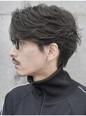 調布ニュアンスパーマカルマパーマセンターパートガイルヘア緩め