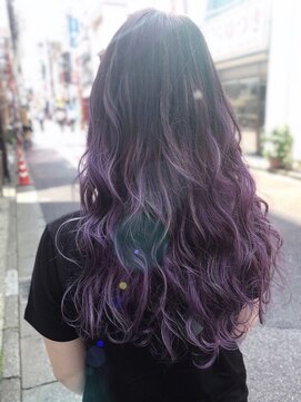 エクステ専門店あるじゃんすー 小倉店 モーヴパープル#シールエクステ#グラデーションカラー#小倉