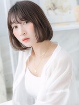 モッズヘア 上尾西口店(mod's hair) シースルー前髪ショコラアッシュ前下がりボブa上尾20代30代40代