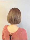 20代30代40代ストレートボブリップラインラベンダーベージュ