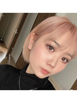 エヌプラス(N+) くびれヘアアプリコットオレンジ夏ハイライトカラー