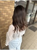 バレイヤージュベージュ系カラー