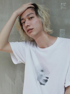 ヤド 原宿(YADO) ブリーチパーマ/メンズロング/ブロンド