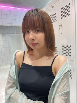 ロンドルーチェ 心斎橋(Lond luce) ダークアッシュ/ミディアムレイヤーカット［髪質改善/縮毛矯正］