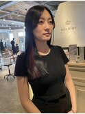 ブルーブラック レッドバイオレットインナーカラー