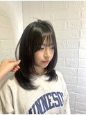 レイヤーカット/顔まわりカット/トリートメント/韓国ヘア