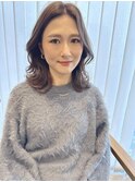 くびれミディアム×ブランジュカラー