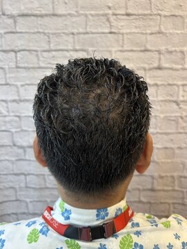 ヘアサロン 銀座マツナガ新宿店(hair salon) オールバックパーマ×6mm刈り上げ！