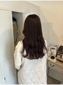 ハイライトカラーやわらか艶ウェーブロング