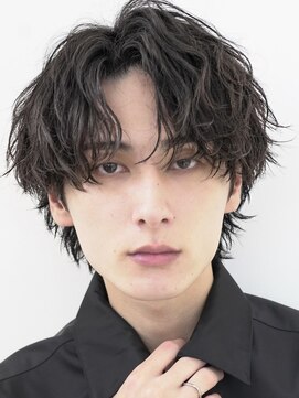 バイフィフス 原宿/表参道(by fifth) 原宿メンズマッシュウルフ無造作シャドウパーマツーブロック黒髪